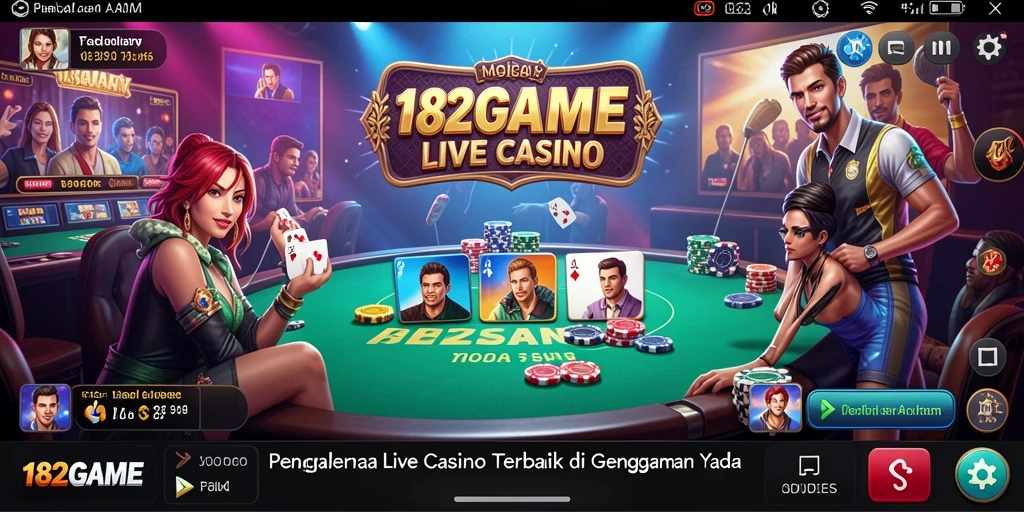 Screenshot gameplay Live Casino dari 182GAME yang interaktif dan mendebarkan.