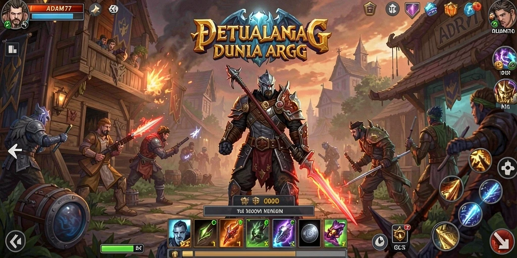 Gameplay menarik dengan aksi pertempuran seru di ADAM77.