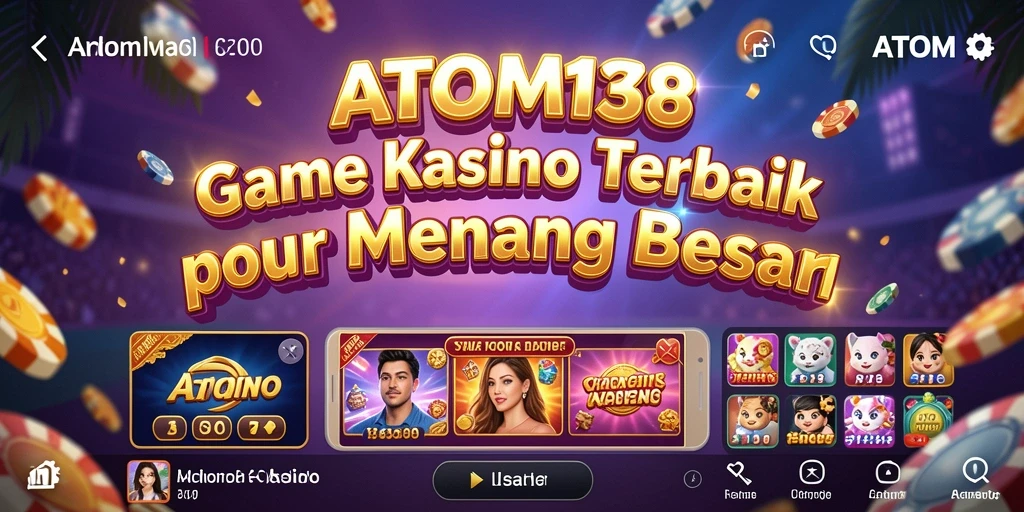 Tampilan menarik dari gameplay kasino di ATOM138.