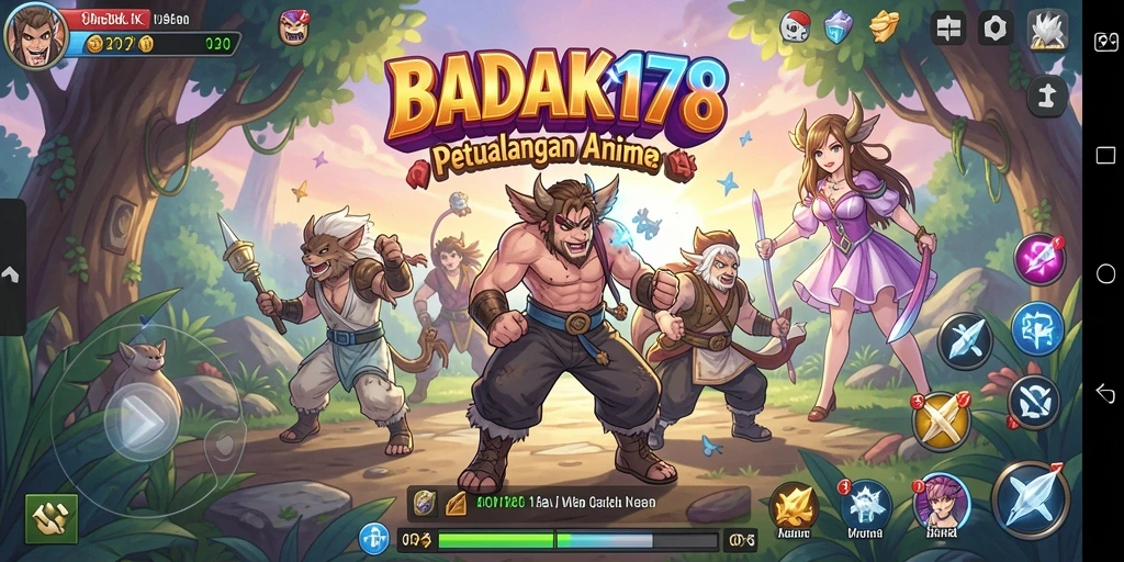 Tampilan gameplay BADAK178 yang penuh warna dan aksi seru.