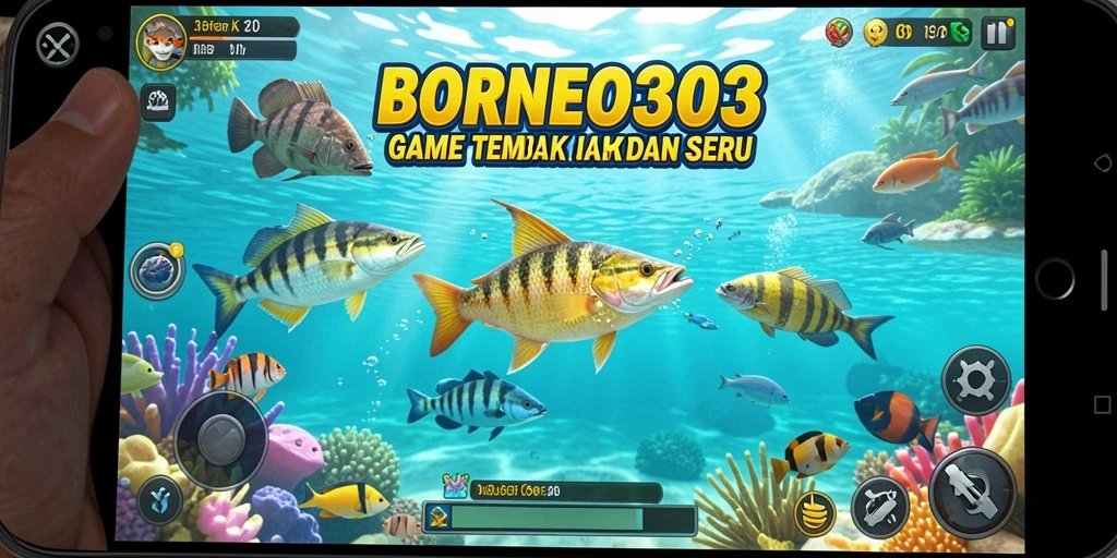 Tampilan gameplay seru menembak ikan di BORNEO303.