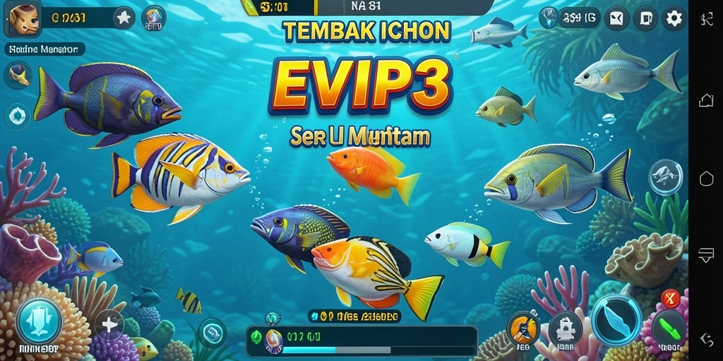 Tampilan gameplay seru saat memburu ikan di EVIP3.