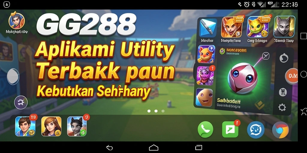 Menggambarkan antarmuka aplikasi GG288 dengan fitur Utility yang bermanfaat.
