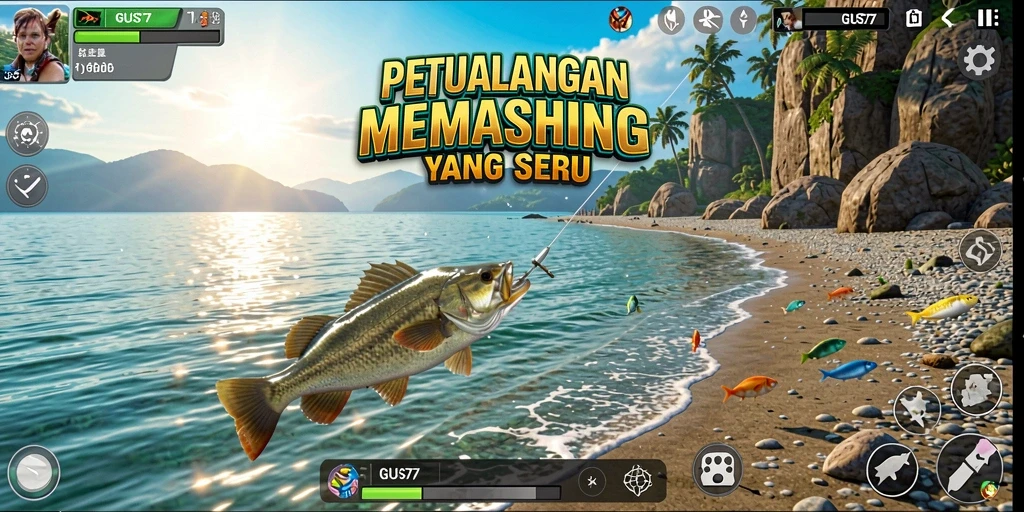 Tangkapan ikan yang fantastis dalam GUS77 dengan grafis menakjubkan.