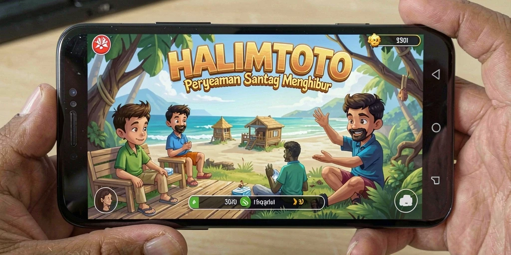 Screenshot menunjukkan gameplay HALIMTOTO yang ceria dan menarik.