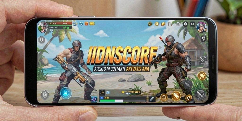 Tampilan antarmuka utama IDNSCORE yang sederhana dan efektif.