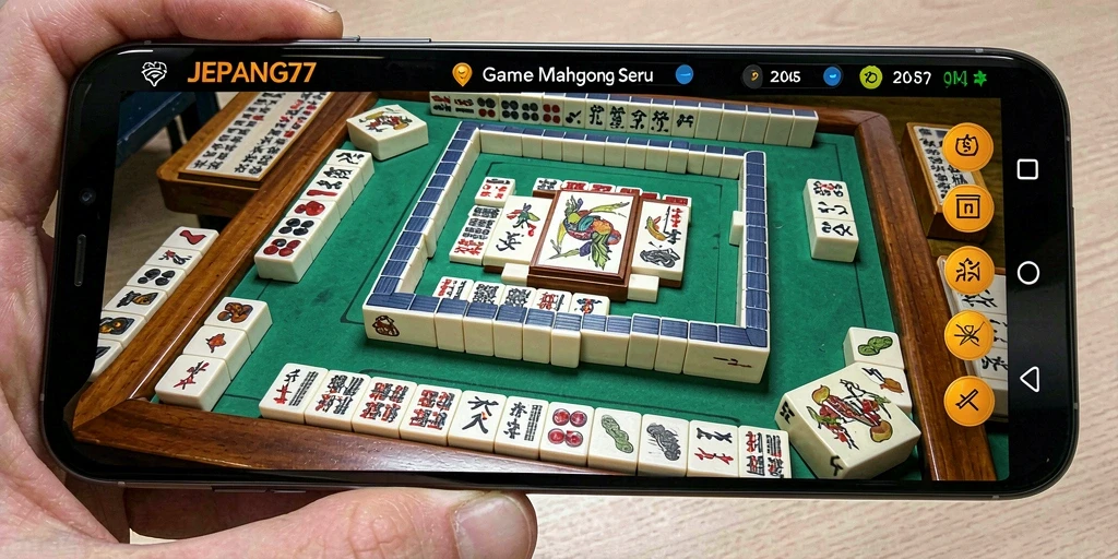 Tampilan gameplay menawan dari JEPANG77 yang penuh strategi Mahjong.