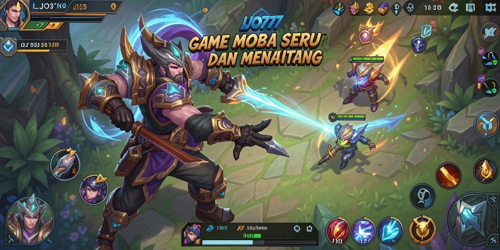 Gameplay intens dari LJO777 di arena pertempuran MOBA.