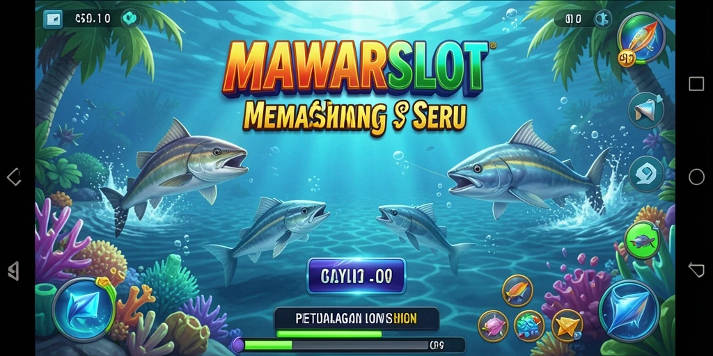 Tampilan gameplay seru saat menangkap ikan di MAWARSLOT.