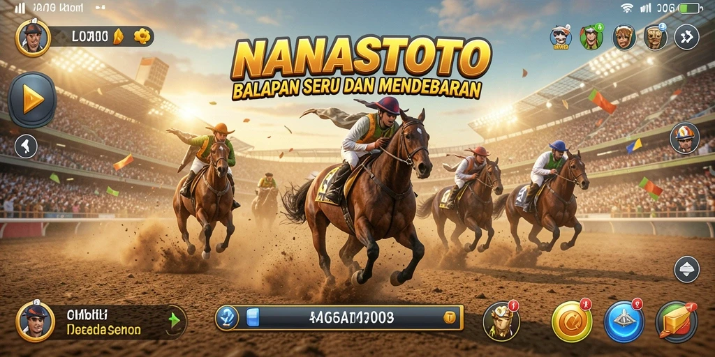 Tangkapan layar dari gameplay racing NANASTOTO yang mendebarkan.