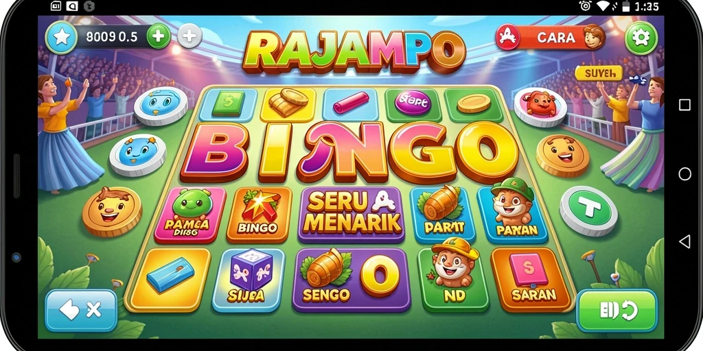Screenshot gameplay menunjukkan keseruan bermain Bingo di RAJAMPO.