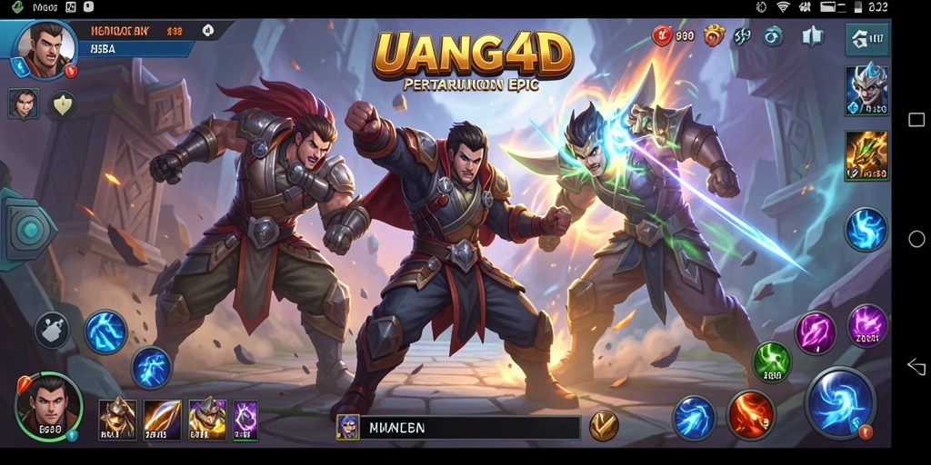 Screenshot UANG4D menampilkan aksi seru dalam gameplay MOBA.