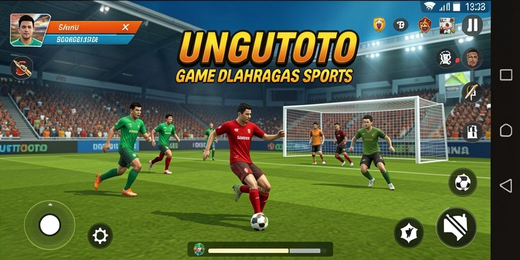 Screenshot gameplay UNGUTOTO menampilkan aksi olahraga yang mendebarkan.
